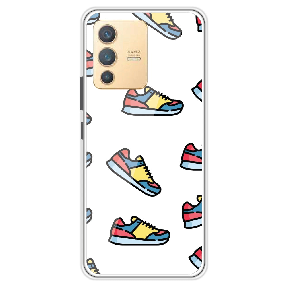 Sneakers - Clear Printed Case For Vivo Models