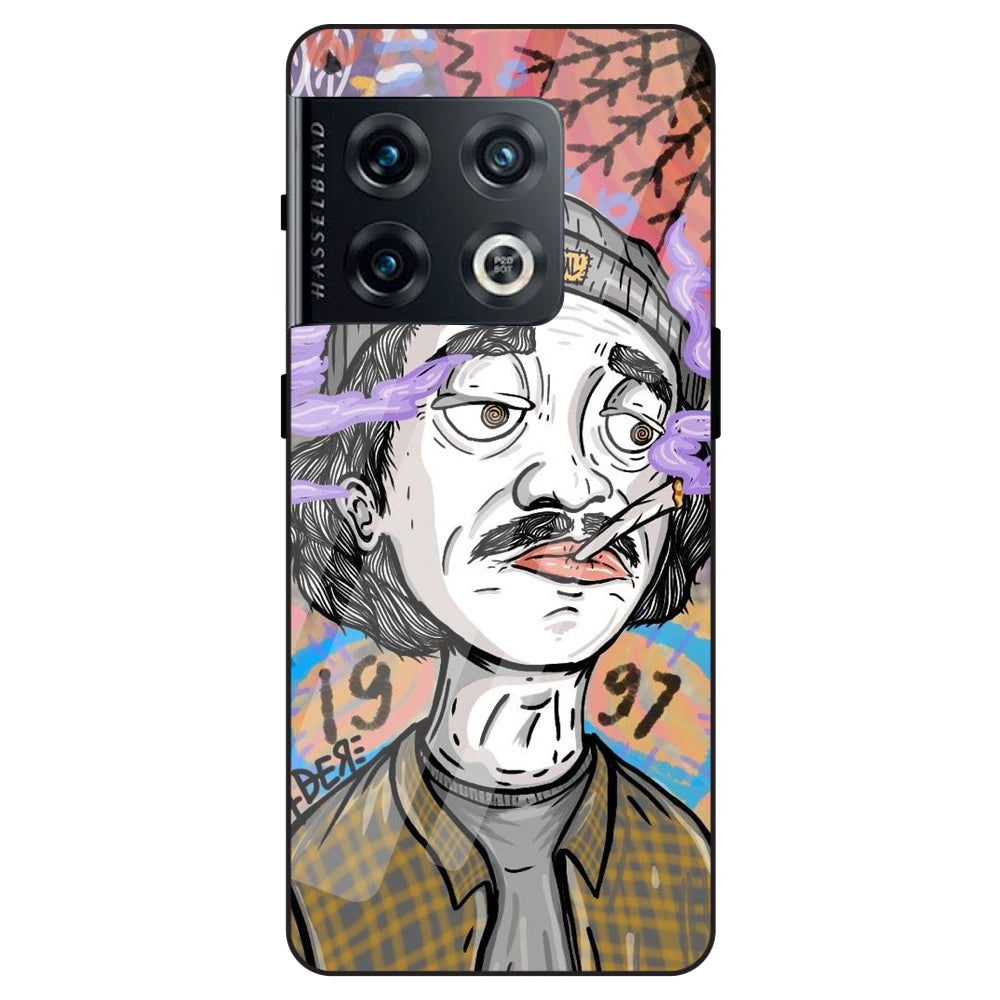 A Smoking Potrait - Glass Case For OnePlus Models