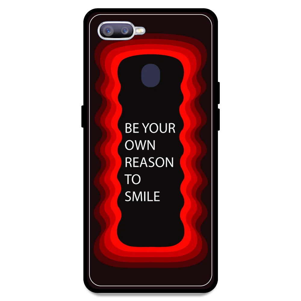 'Be Your Own Reason To Smile' - Red Armor Case For Oppo Models Oppo F9 Pro