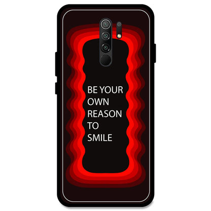 'Be Your Own Reason To Smile'  - Red Armor Case For Redmi Models Redmi Note 9 Prime