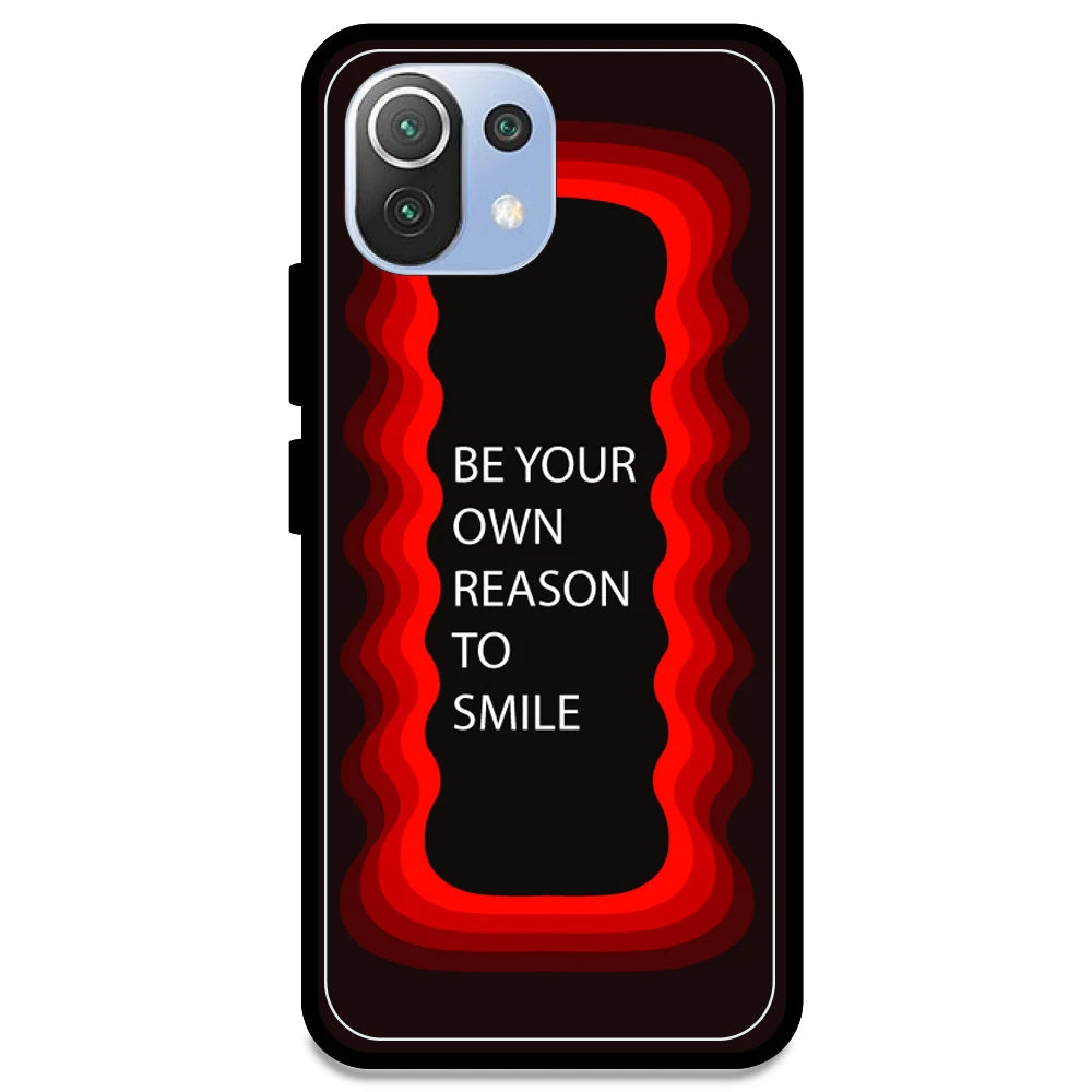 'Be Your Own Reason To Smile'  - Red Armor Case For Redmi Models Redmi Note 11 Lite