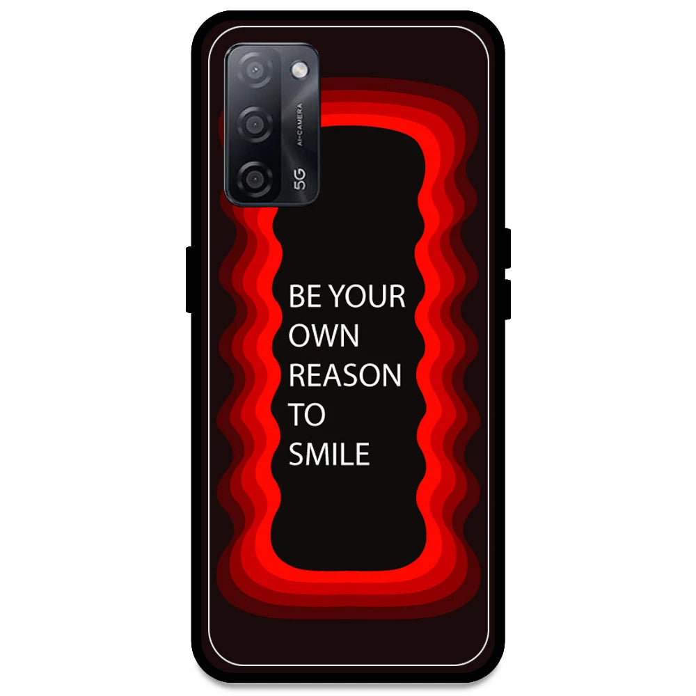 'Be Your Own Reason To Smile' - Red Armor Case For Oppo Models Oppo A53s 5G