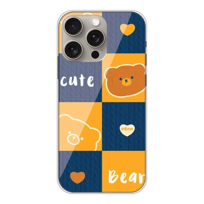 Cute Bear Collage - Silicone Case For Apple iPhone Models apple iphone 15 pro max