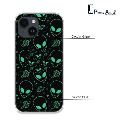 Aliens - Silicone Grip Case For Apple iPhone Models iPhone 14 infographic