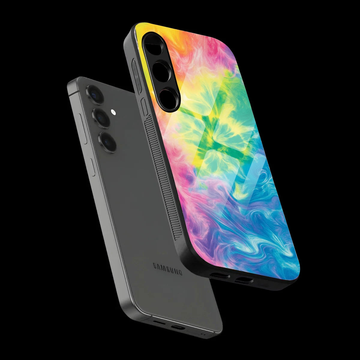 Neon Fluid Dreams - Glass Case For Samsung Galaxy Infographic