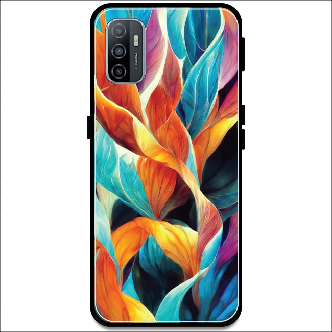 Leaves Abstract Art - Armor Case For Oppo Models Oppo A53 2020