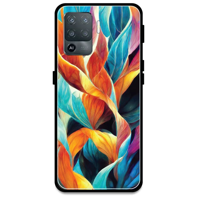 Leaves Abstract Art - Armor Case For Oppo Models Oppo F19 Pro