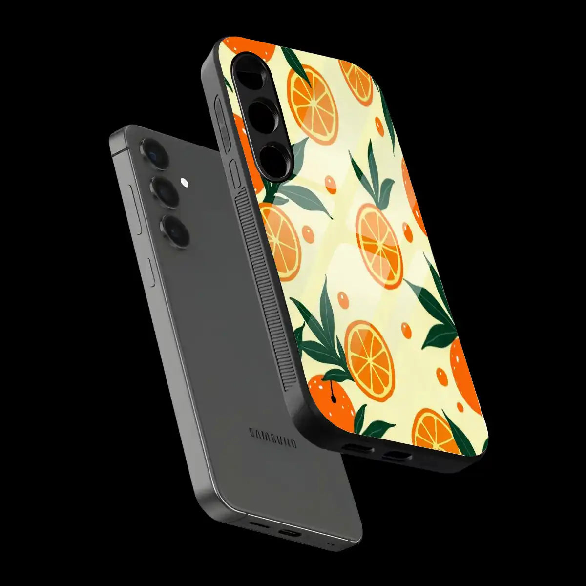 Citrus Orange Fresh - Glass Case For Samsung Galaxy Infographic