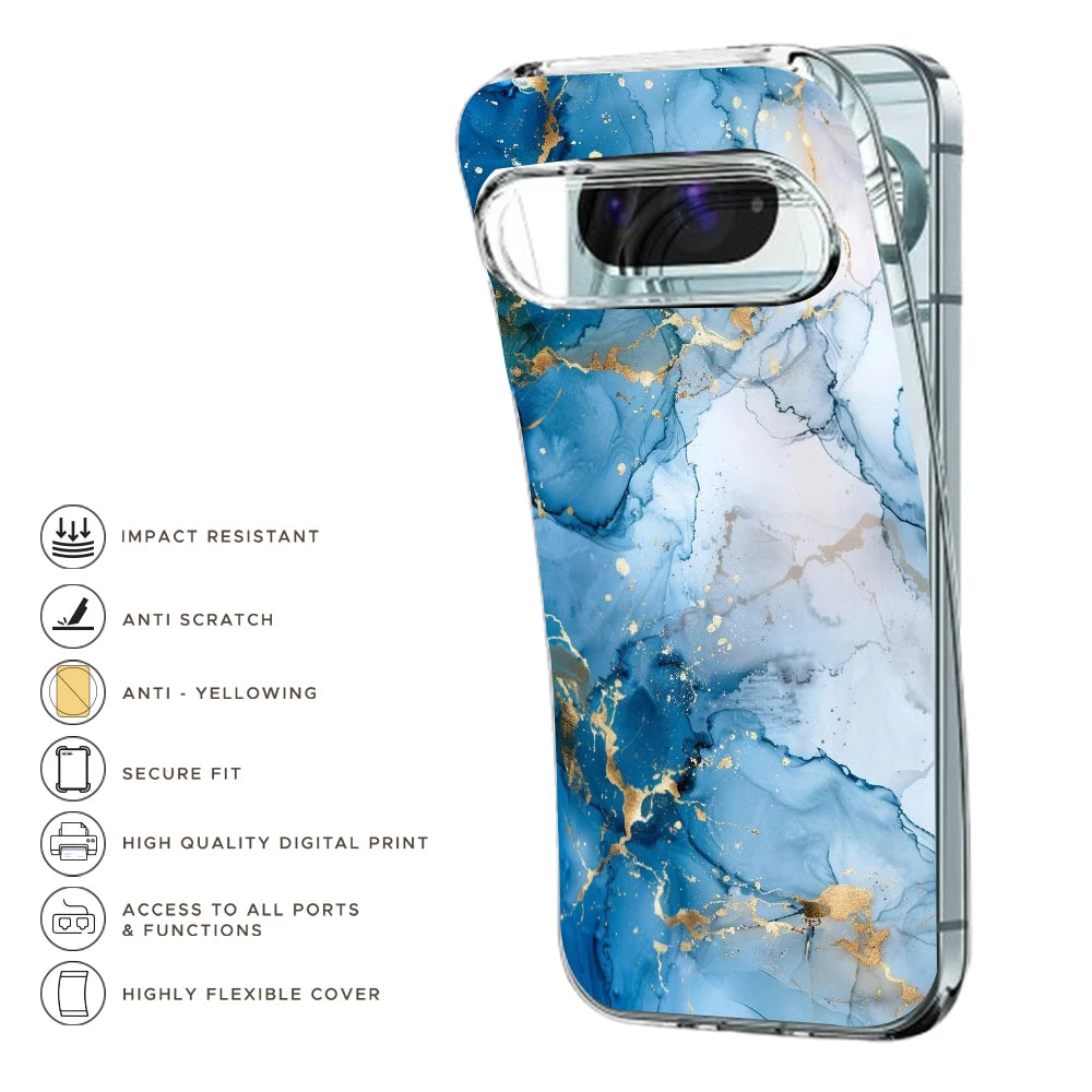 Blue Marble - Printed Silicone Case For Google Pixel Infographic