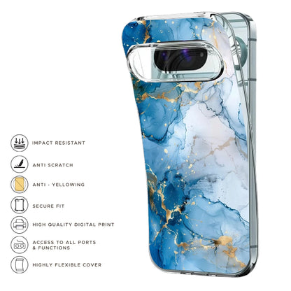 Blue Marble - Printed Silicone Case For Google Pixel Infographic