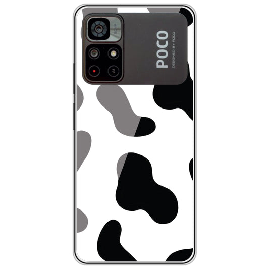 Cow Print - Clear Printed Silicone Case For Poco Models