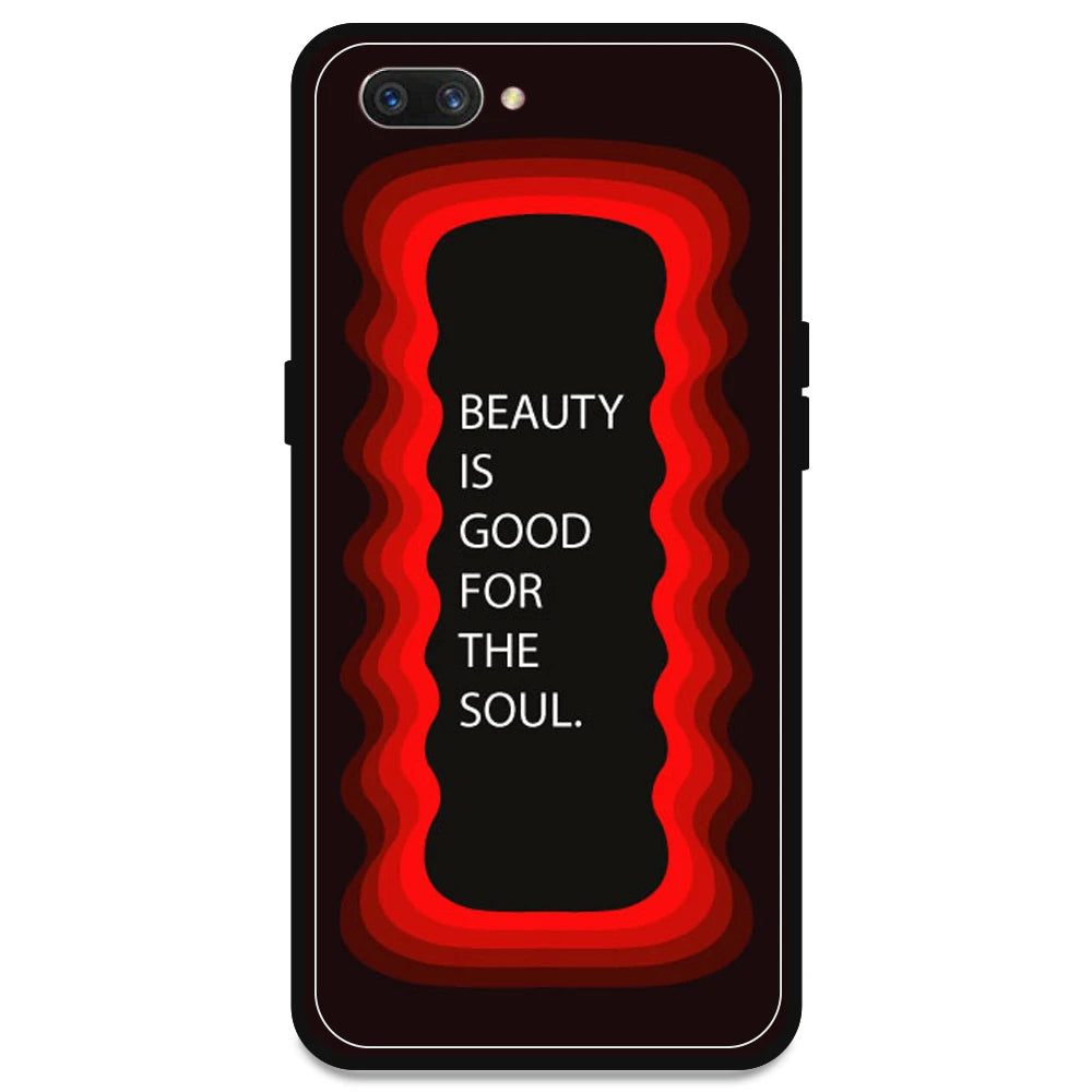 'Beauty Is Good For The Soul' - Red Armor Case For Oppo Models Oppo A3s