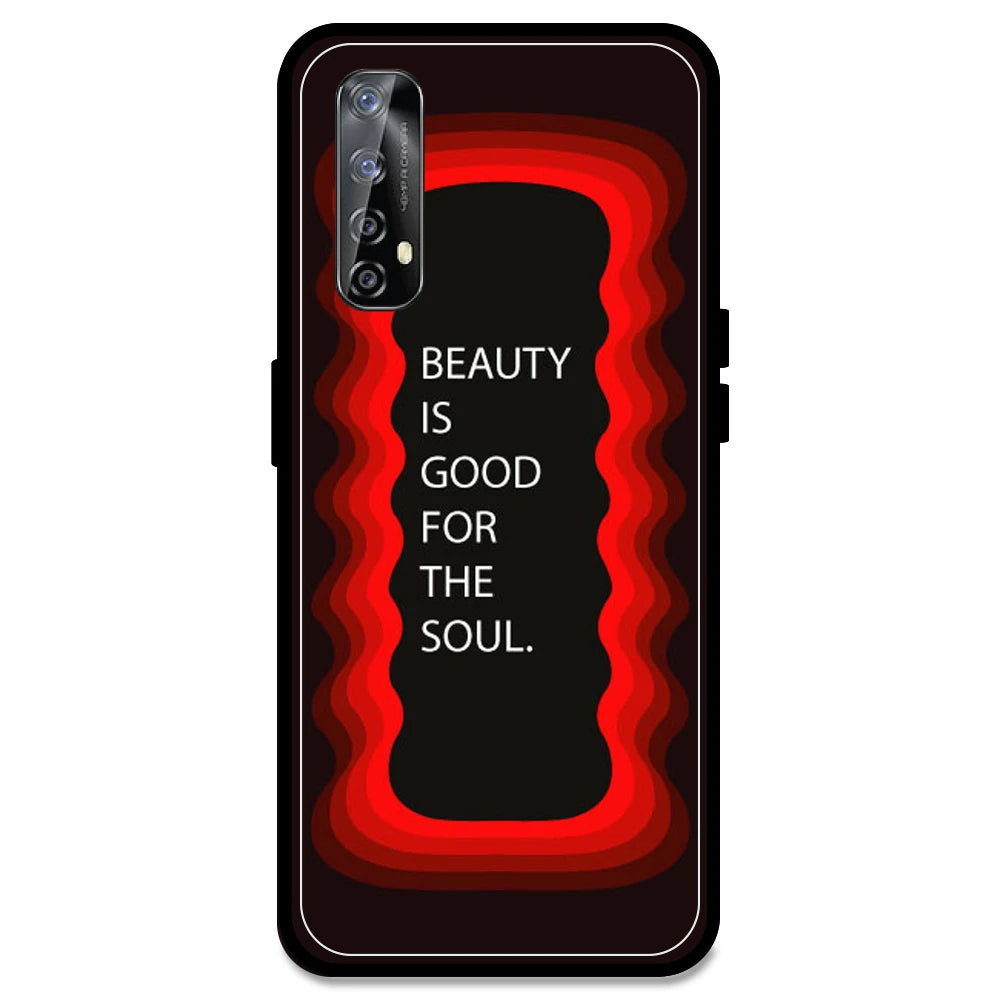 'Beauty Is Good For The Soul' - Red Armor Case For Realme Models Realme Narzo 20 Pro