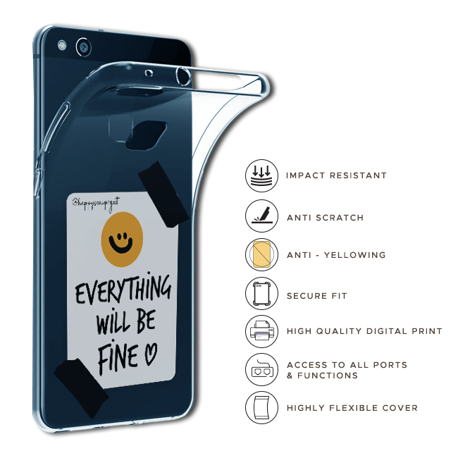 Everything Will Be Fine - Clear Printed Case For Asus Zenphone Models infographic