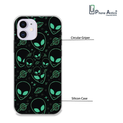 Aliens - Silicone Grip Case For Apple iPhone Models iPhone 11 infographic