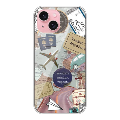 Travel Collage - Silicone Case For Apple iPhone Models apple iphone 15