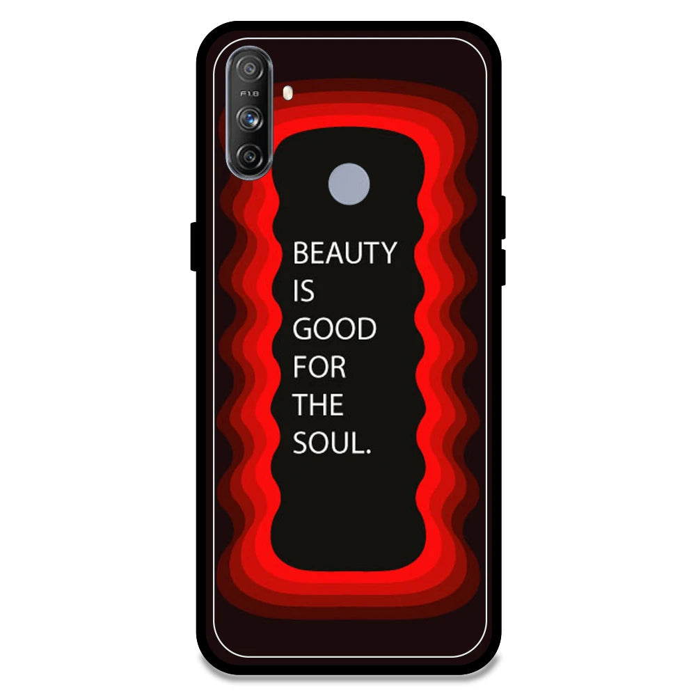 'Beauty Is Good For The Soul' - Red Armor Case For Realme Models Realme Narzo 20A