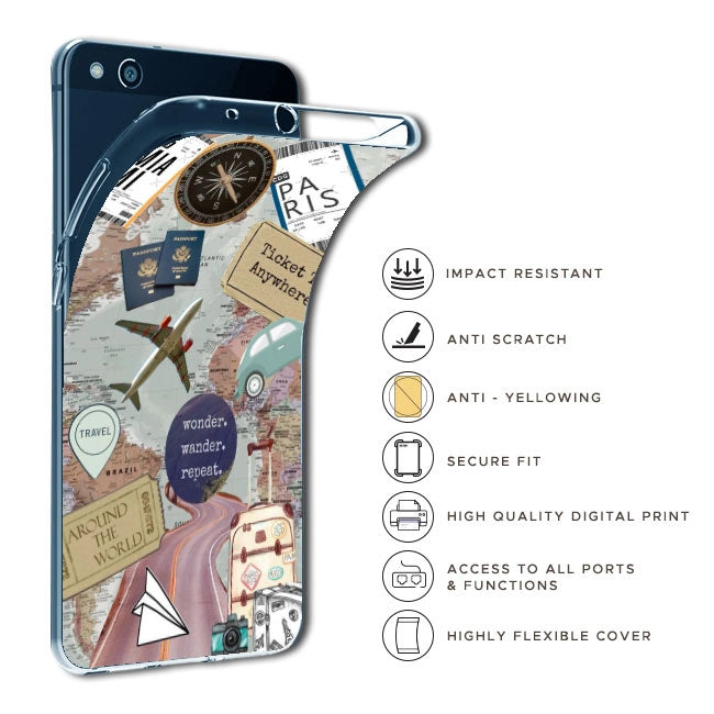 Travel Collage - Printed Silicone Case For Apple iPhone Models infographic