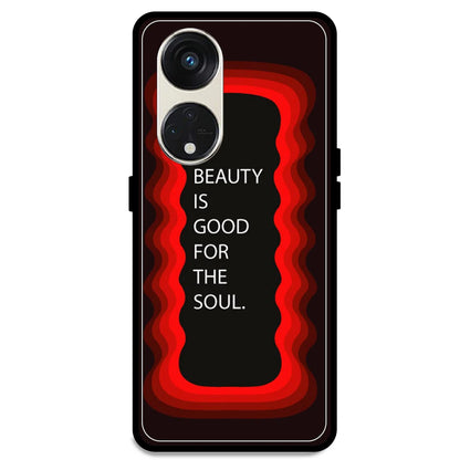 'Beauty Is Good For The Soul' - Red Armor Case For Oppo Models Oppo Reno 8T 5G