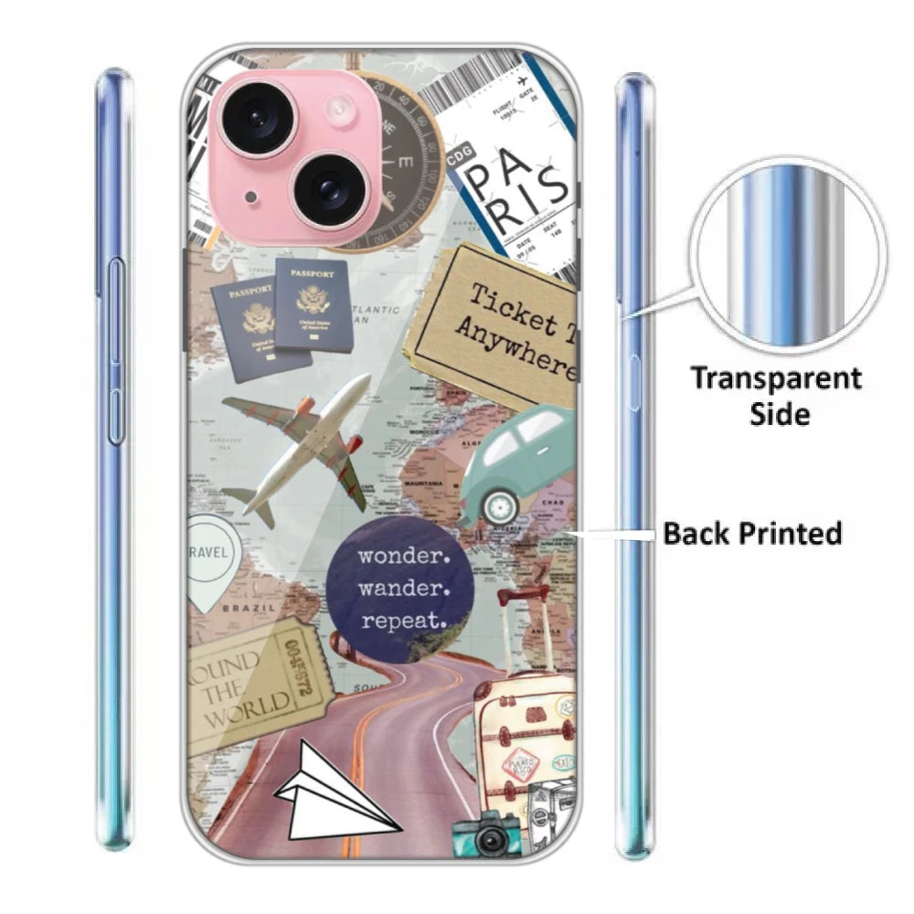 Travel Collage - Printed Silicone Case For Apple iPhone Models infographic