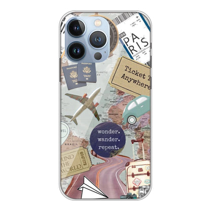 Travel Collage - Silicone Case For Apple iPhone Models apple iphone 13 pro 