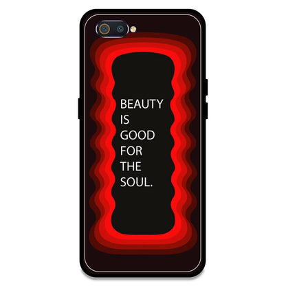 'Beauty Is Good For The Soul' - Red Armor Case For Realme Models Realme C2