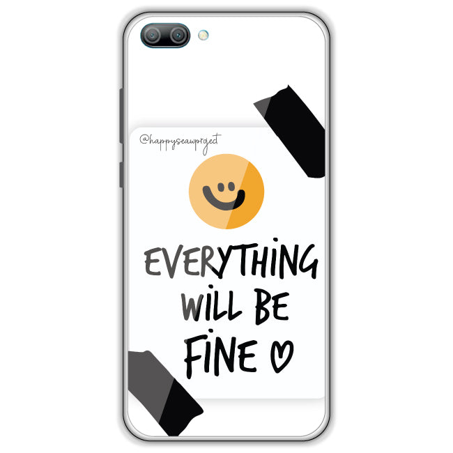 Everything Will Be Fine - Clear Printed Case For Honor Models Honor 9N