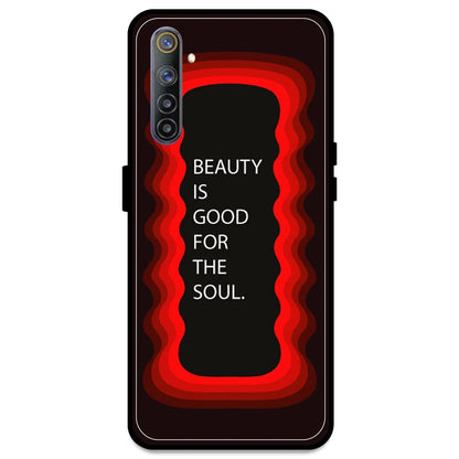 'Beauty Is Good For The Soul' - Red Armor Case For Realme Models Realme 6