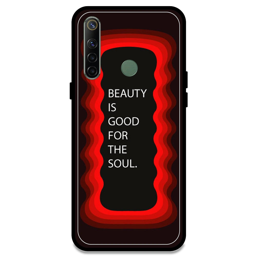 'Beauty Is Good For The Soul' - Red Armor Case For Realme Models Realme Narzo 10