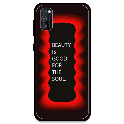 'Beauty Is Good For The Soul' - Red Armor Case For Samsung Models Samsung M30s