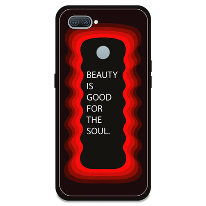 'Beauty Is Good For The Soul' - Red Armor Case For Oppo Models Oppo A12