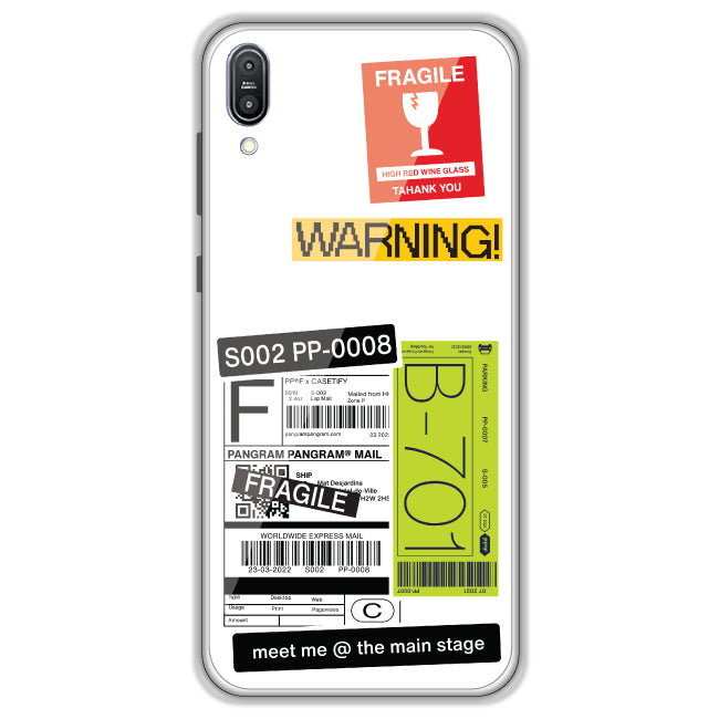 Fragile Labels - Clear Printed Case For Asus Models asus zenphone max pro m1