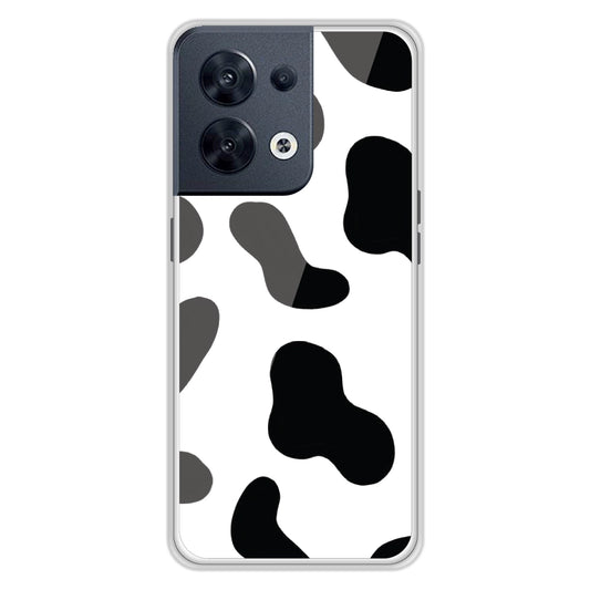 Cow Print - Clear Printed Silicon Case For Oppo Models