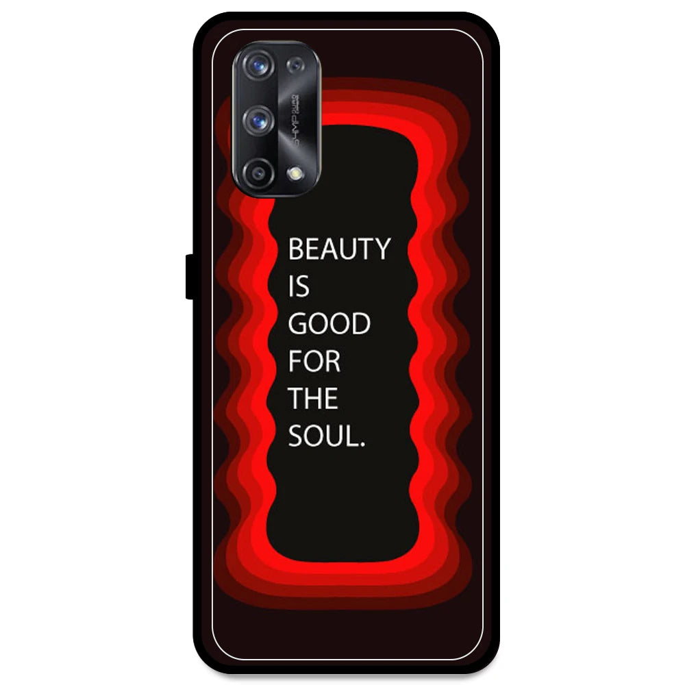 'Beauty Is Good For The Soul' - Red Armor Case For Realme Models Realme X7 Pro