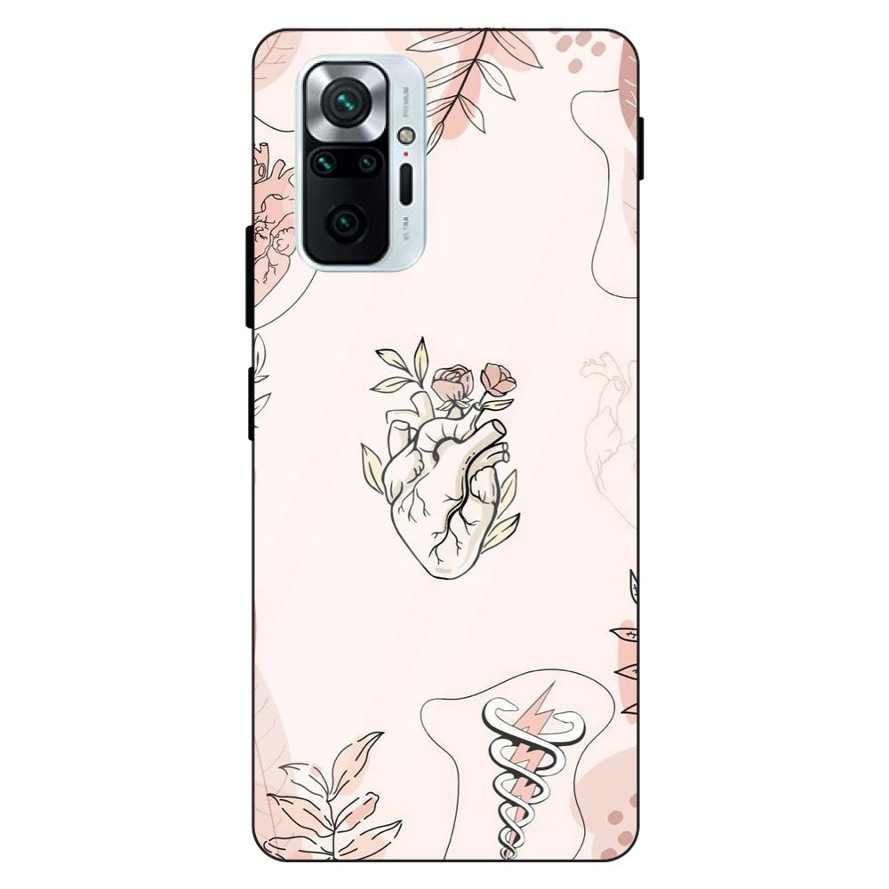 Hearts And Flowers - Glass Cases For Redmi Models