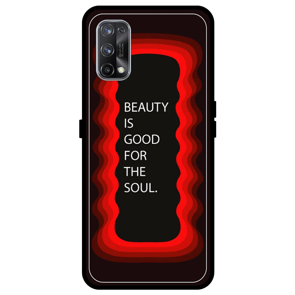 'Beauty Is Good For The Soul' - Red Armor Case For Realme Models Realme X7