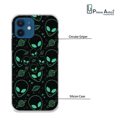Aliens - Silicone Grip Case For Apple iPhone Models iPhone 12 infographic