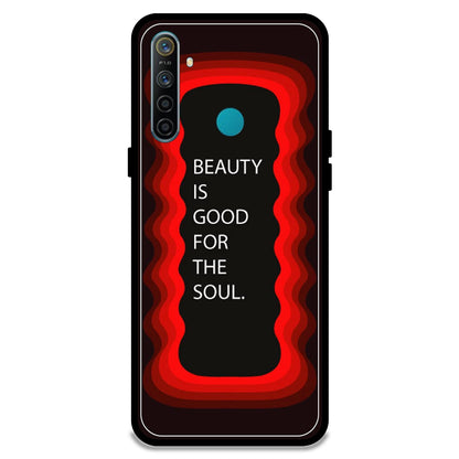 'Beauty Is Good For The Soul' - Red Armor Case For Realme Models Realme 5i