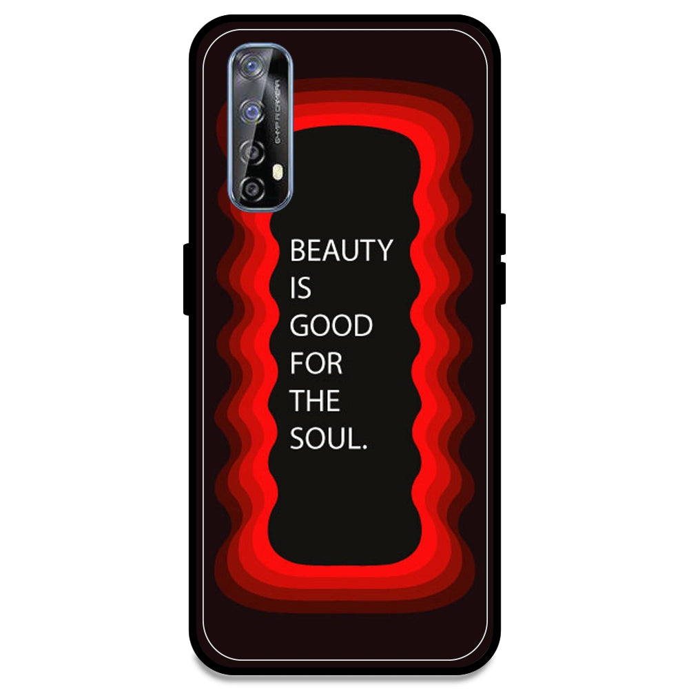'Beauty Is Good For The Soul' - Red Armor Case For Realme Models Realme 7