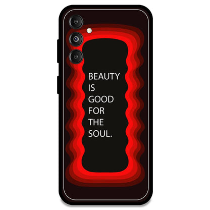 'Beauty Is Good For The Soul' - Red Armor Case For Samsung Models Samsung M14 5G