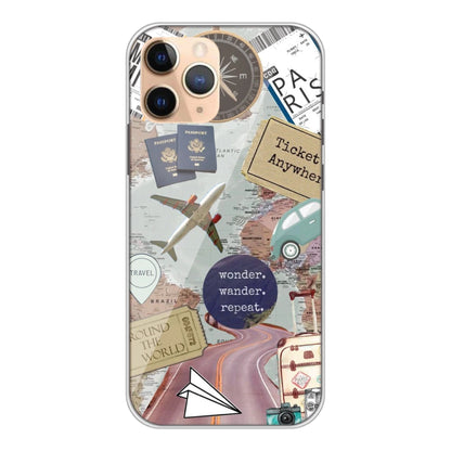Travel Collage - Silicone Case For Apple iPhone Models apple iphone 11 pro max