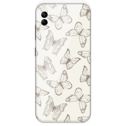 White Butterflies - Printed Silicone Case For Samsung Galaxy A04