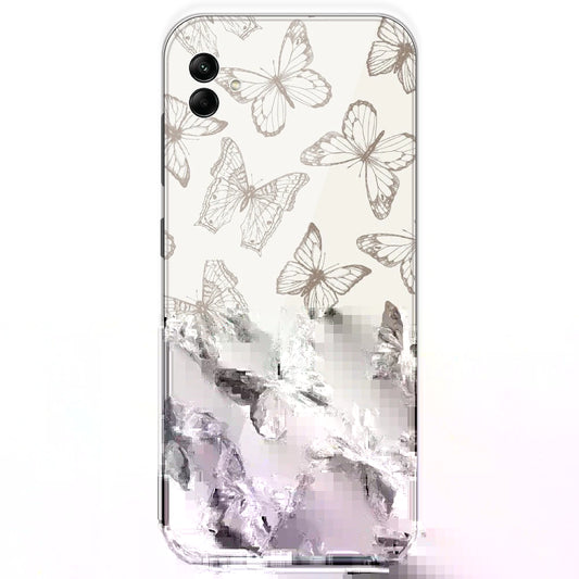 White Butterflies - Printed Silicone Case For Samsung Galaxy A04