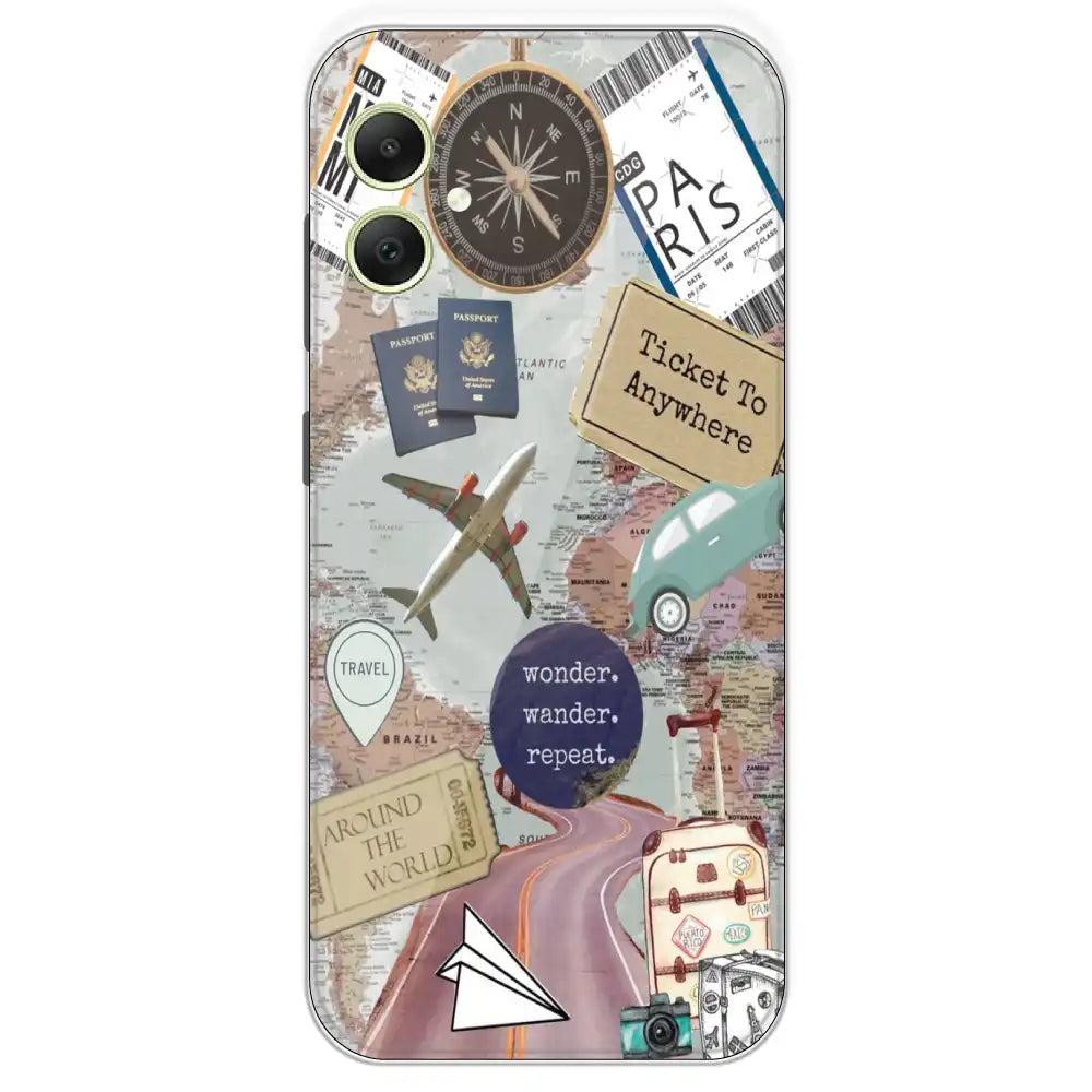 Travel Collage - Printed Silicone Case For Samsung Galaxy A05