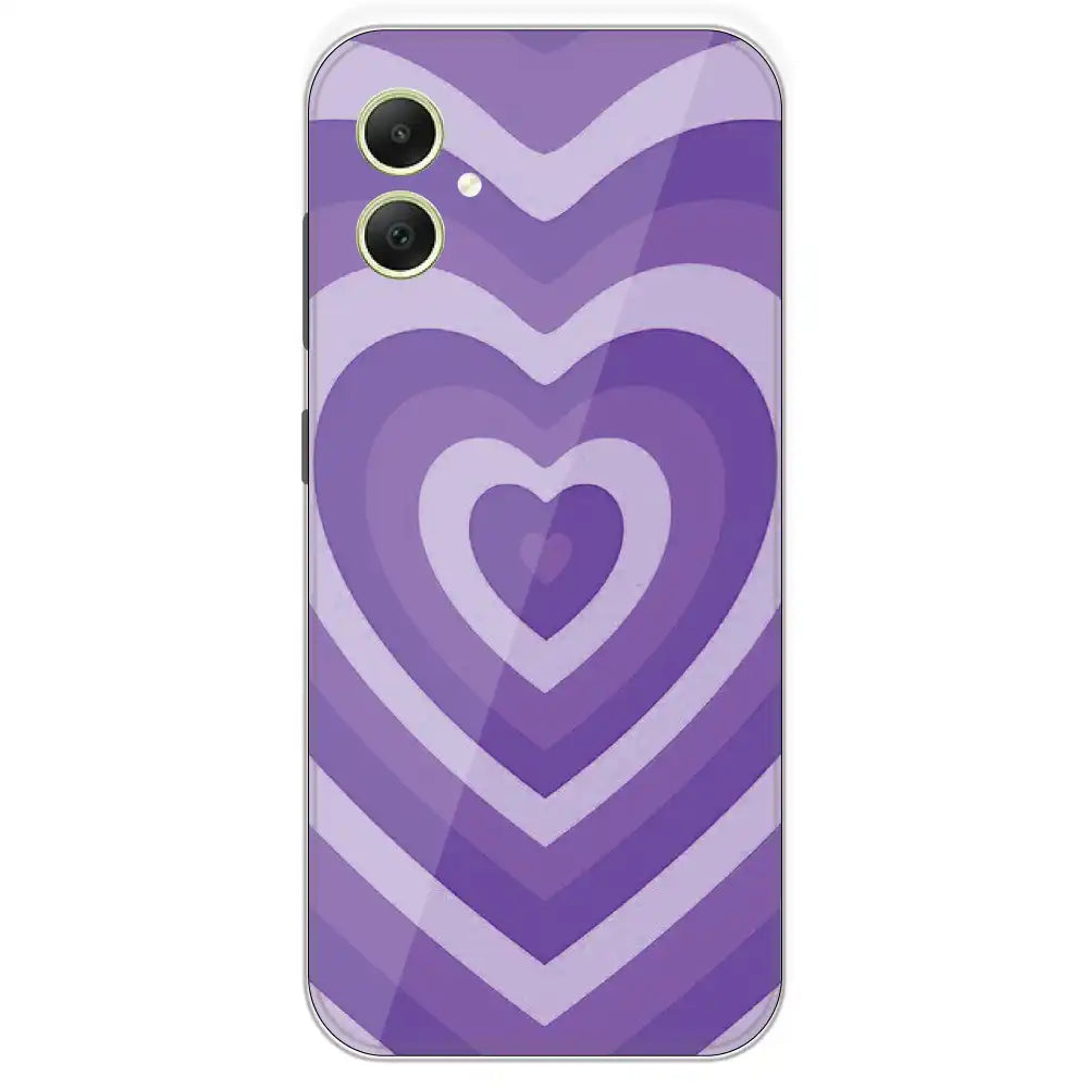 Purple Hearts - Printed Silicone Case For Samsung Galaxy A05