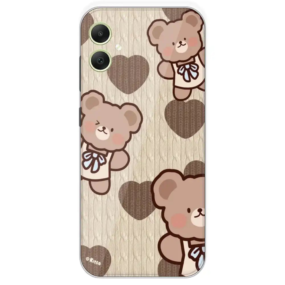 Teddy Heart - Printed Silicone Case For Samsung Galaxy A05