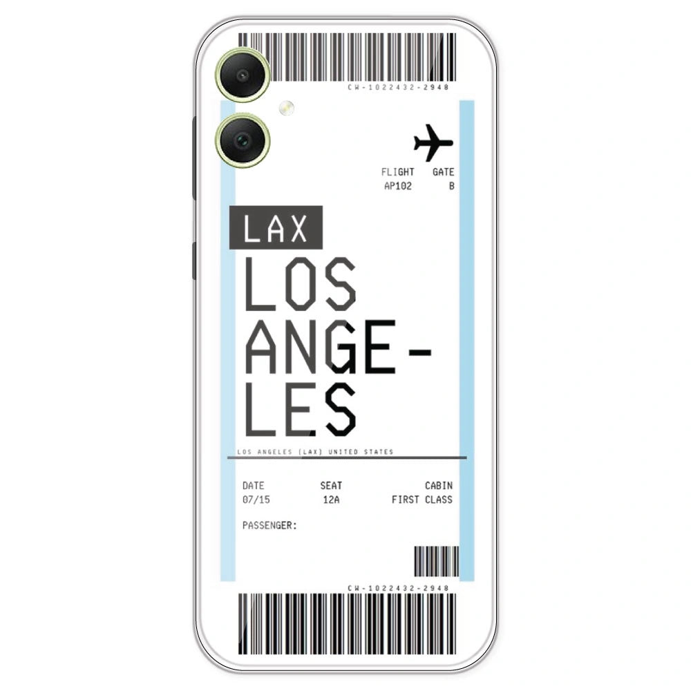 Los Angeles Ticket - Clear Printed Silicone Case For Samsung Galaxy A05