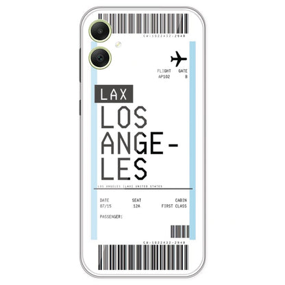 Los Angeles Ticket - Clear Printed Silicone Case For Samsung Galaxy A05