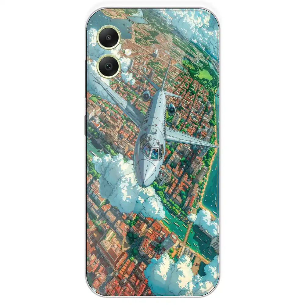 Flying Over City - Printed Silicone Case For Samsung Galaxy A05