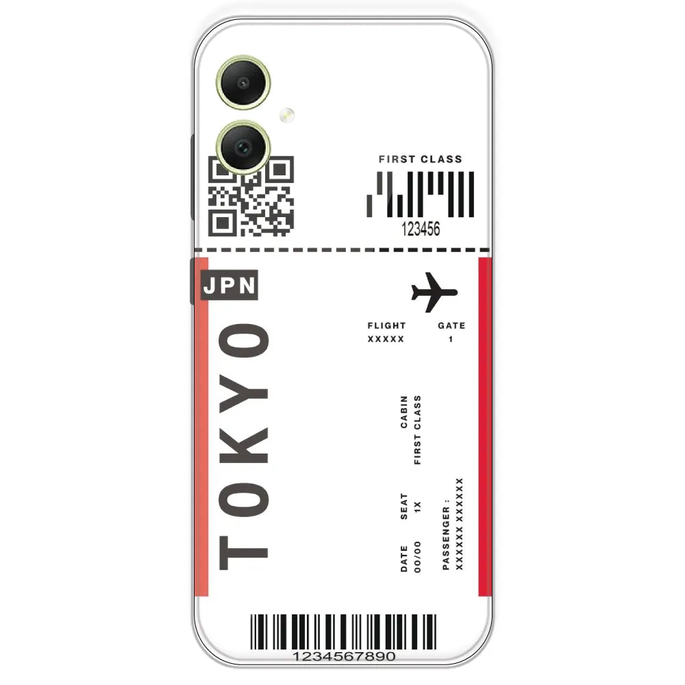 Tokyo Ticket - Clear Printed Silicone Case For Samsung Galaxy A05